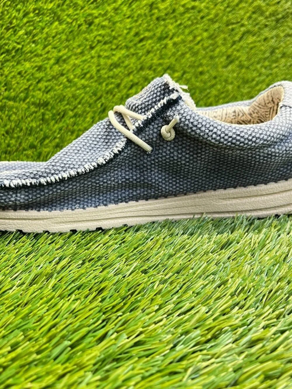 Hey Dude Wally Braided Mens Size 12 Blue Athletic Casual‎ Walking Slip On Shoes